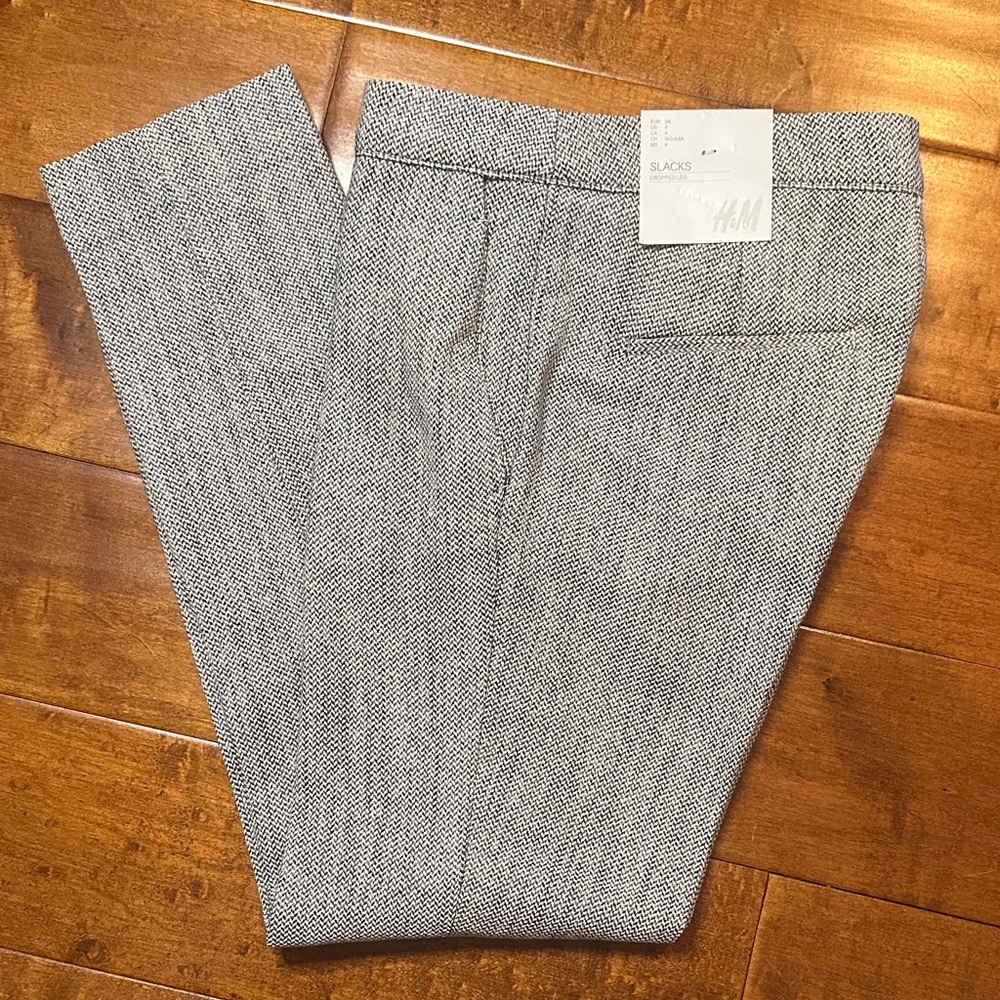 H&M Heathered Light Gray Dress Slacks